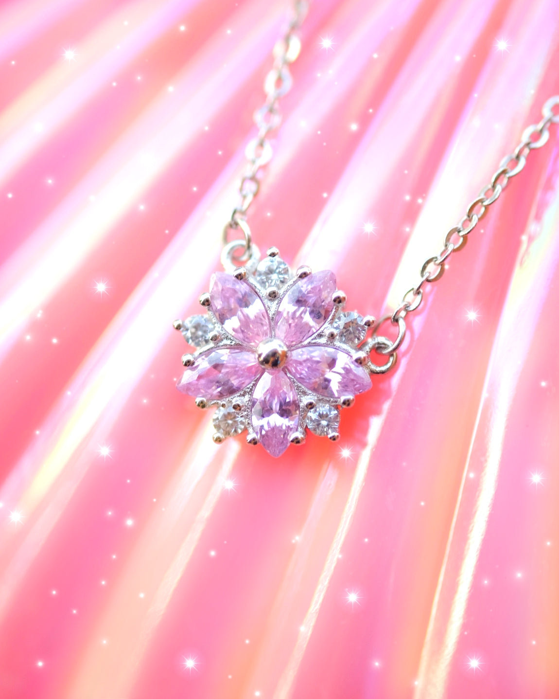 Sakura Cherry Blossom Earrings & Necklace - Wonderland L'atelier