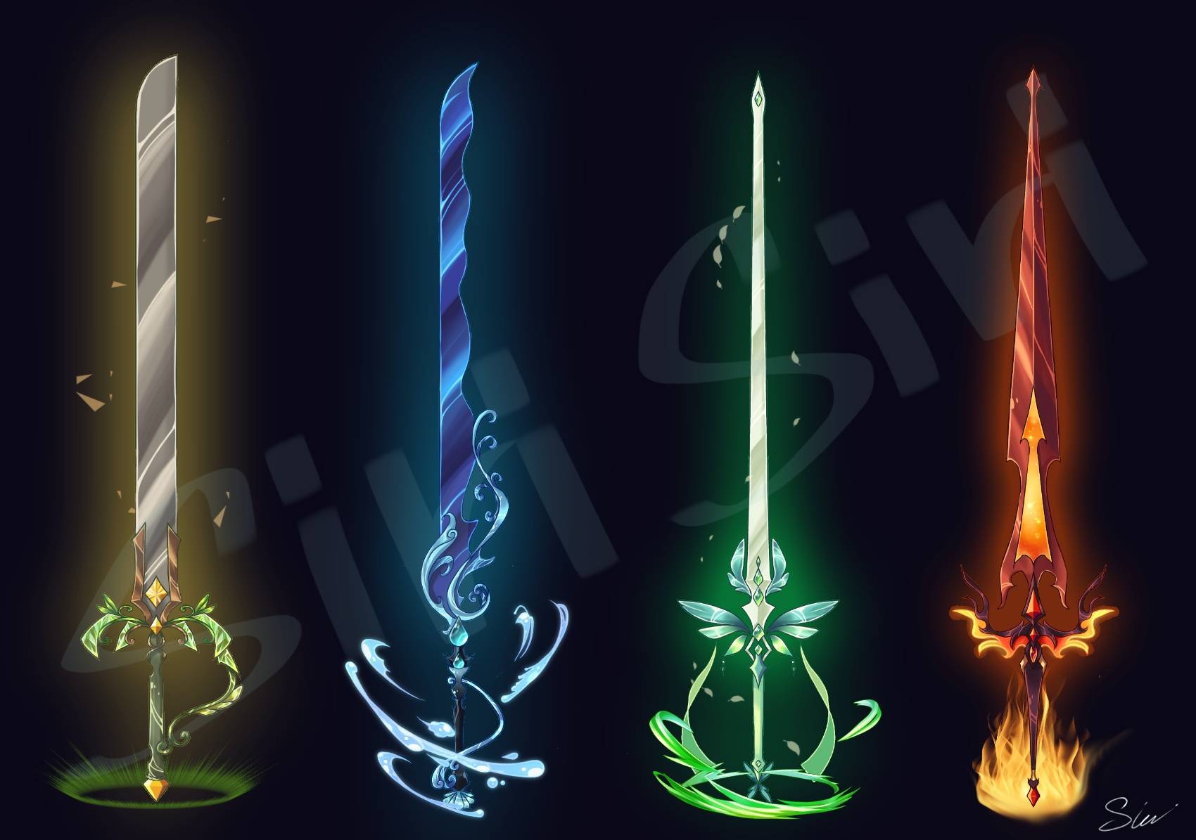 Wind Element Sword Elemental Swords Collection – Wonderland L'atelier